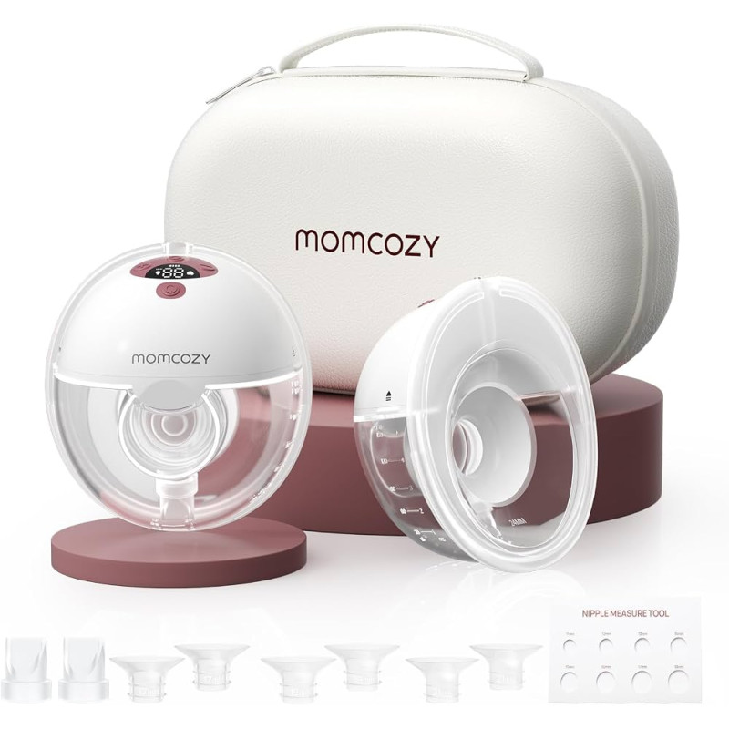 Momcozy M5 Smart Διπλό Φορετό Θήλαστρο με App Control – Red.