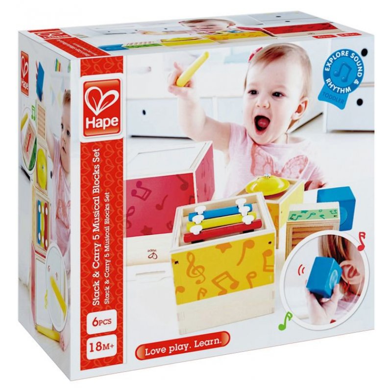 Hape Early Melodies Ξύλινο Stacking Music SetHape Early Melodies Ξύλινο Stacking Music Set