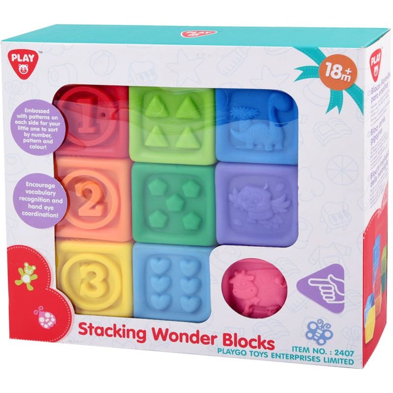 Playgo Εκπαιδευτικοί Κύβοι Stacking Wonder Blocks