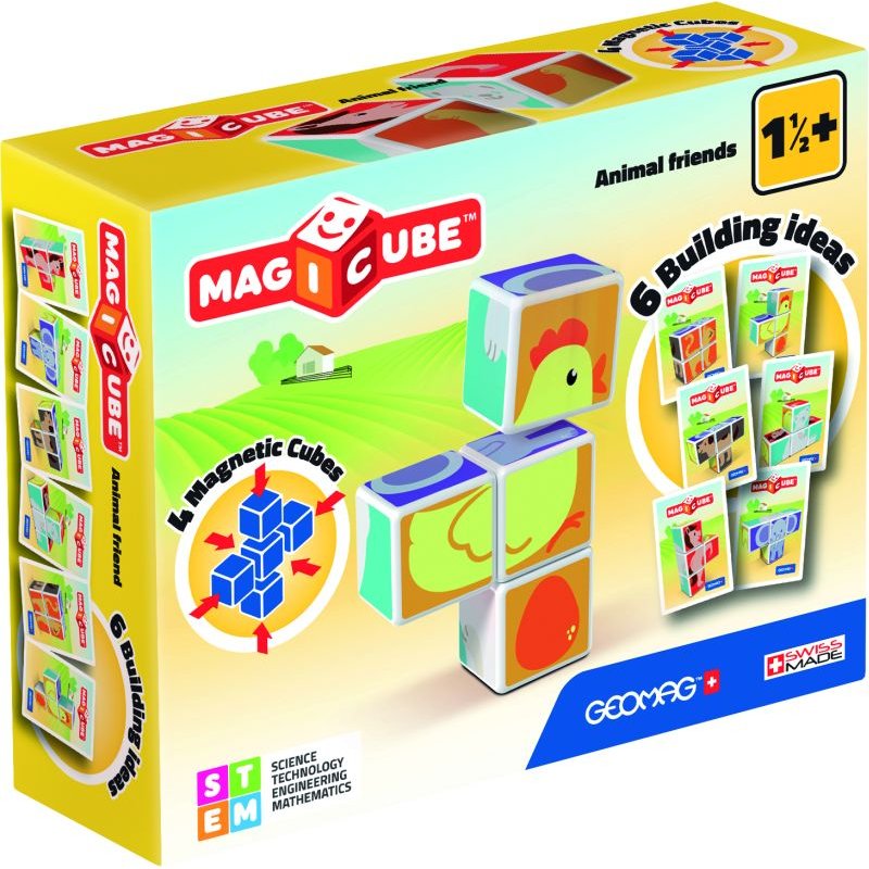 Geomag Magicube Μαγνητικοί Κύβοι Animals Friends