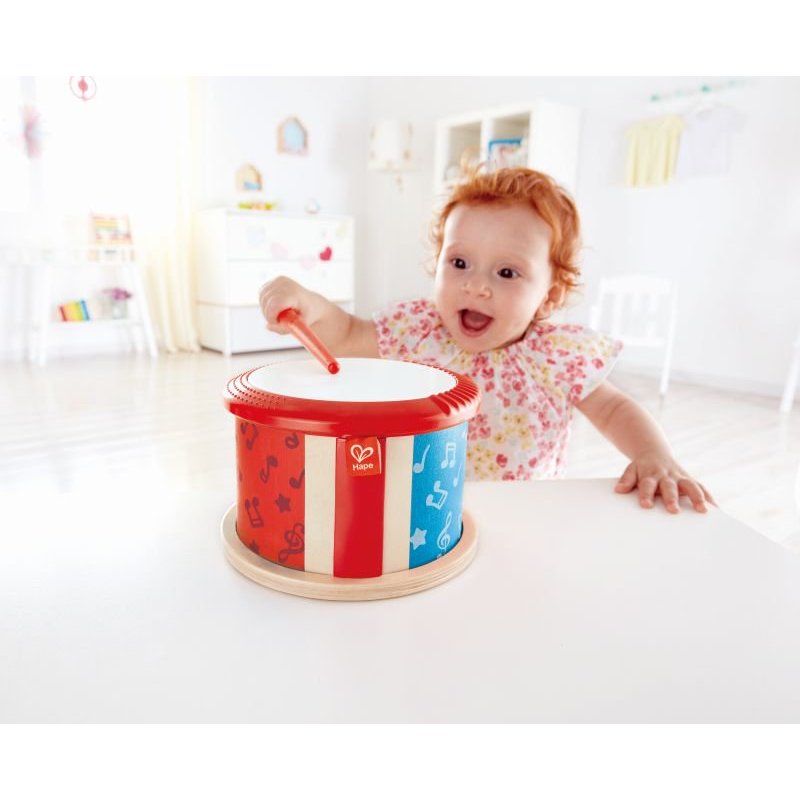 Hape Early Melodies Ξύλινο Τύμπανο Double-Sided Drum E0608
