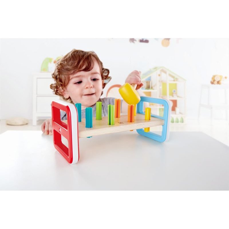 Hape Early Explorer Ξύλινο Σετ Σφηνώματα Rainbow Pounder