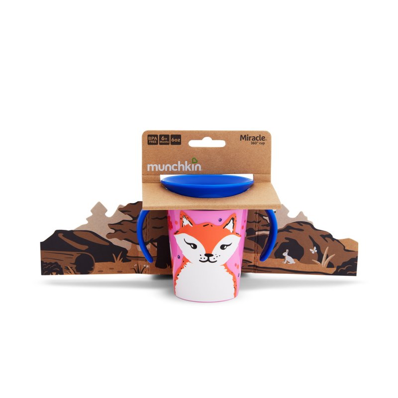 Munchkin Εκπαιδευτικό Κύπελλο Miracle 360° WildLife Fox 177ml 6m+