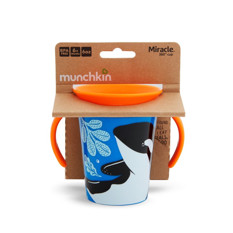 Munchkin Εκπαιδευτικό Κύπελλο Miracle 360° WildLife Orca 177ml 6m+