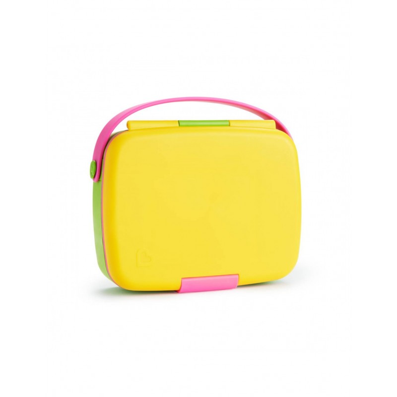 Munchkin Bento Box Yellow/Pink Δοχείο Φαγητού Κίτρινο/Ροζ 18+ μηνών 