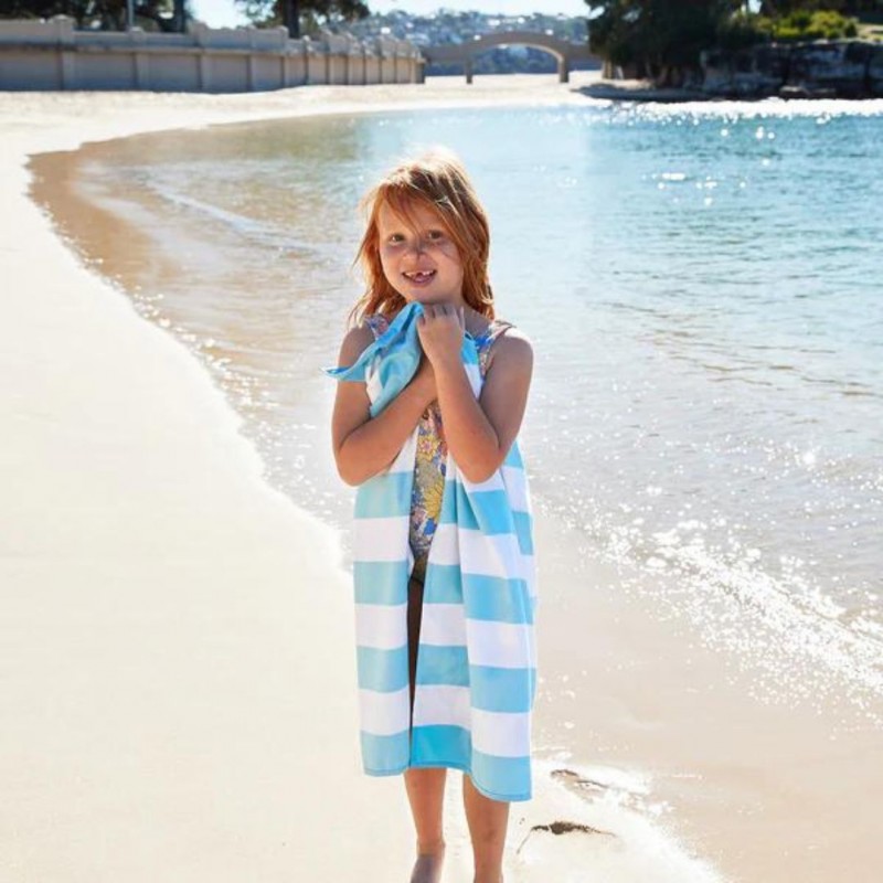 Dock & Bay: Παιδική πετσέτα θαλάσσης Tulum Blue - Microfiber (Μικροϊνες) 130x70 εκ