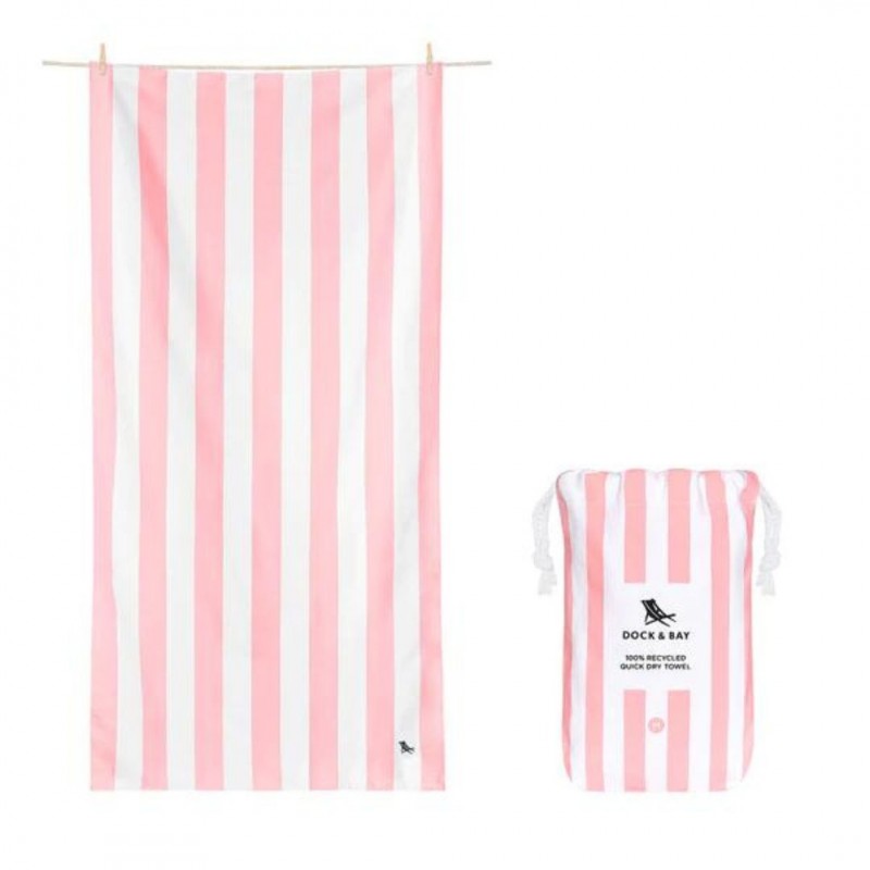 Dock & Bay: Παιδική πετσέτα θαλάσσης Malibu Pink - Microfiber (Μικροϊνες) 130x70 εκ