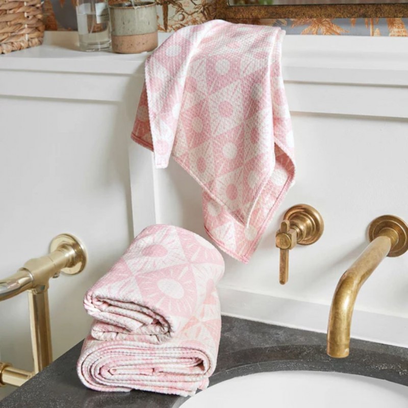 Dock & Bay: Πετσέτα μπάνιου Quickdry με ελαφριά πικέ ύφανση - Diamond Pink 160x70cm