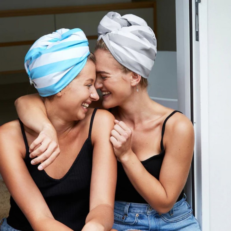 Dock & Bay Πετσέτα μαλλιών - Τουρμπάνι Hair Wrap - Tulum Blue (Νέα συσκευασία)