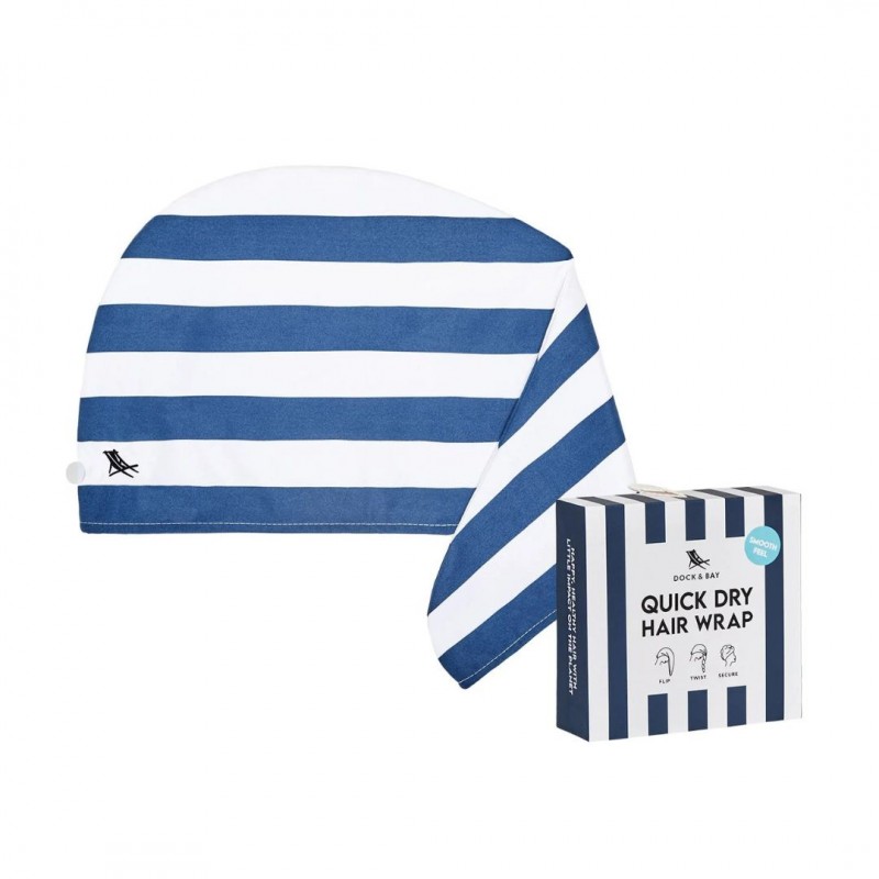 Dock & Bay Πετσέτα μαλλιών - Τουρμπάνι Hair Wrap - Whitsunday Blue (Νέα συσκευασία)