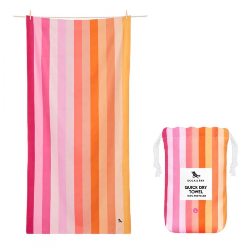 Dock & Bay: Πετσέτα θαλάσσης Quickdry - Miami Sorbet (Μικροϊνες) L (160x90εκ.)
