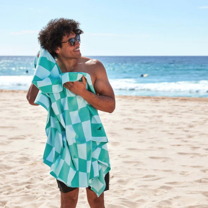 Dock & Bay: Πετσέτα θαλάσσης Quickdry - Check Mate Microfiber (Μικροϊνες) XL (200x90εκ.)