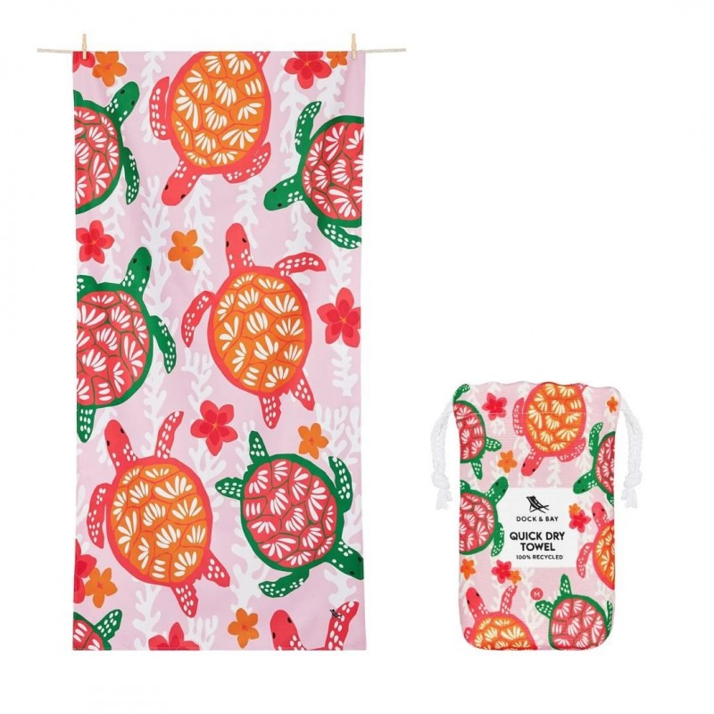 Dock & Bay: Παιδική πετσέτα θαλάσσης  - Turtley Tropical Microfiber (Μικροϊνες) 130x70 εκ