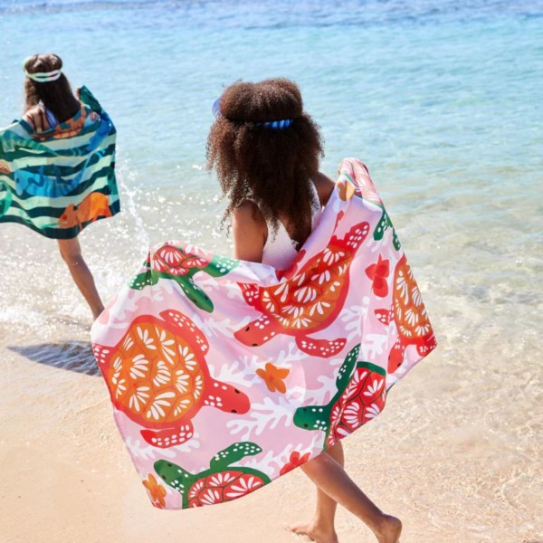 Dock & Bay: Παιδική πετσέτα θαλάσσης - Turtley Tropical Microfiber (Μικροϊνες) 130x70 εκ