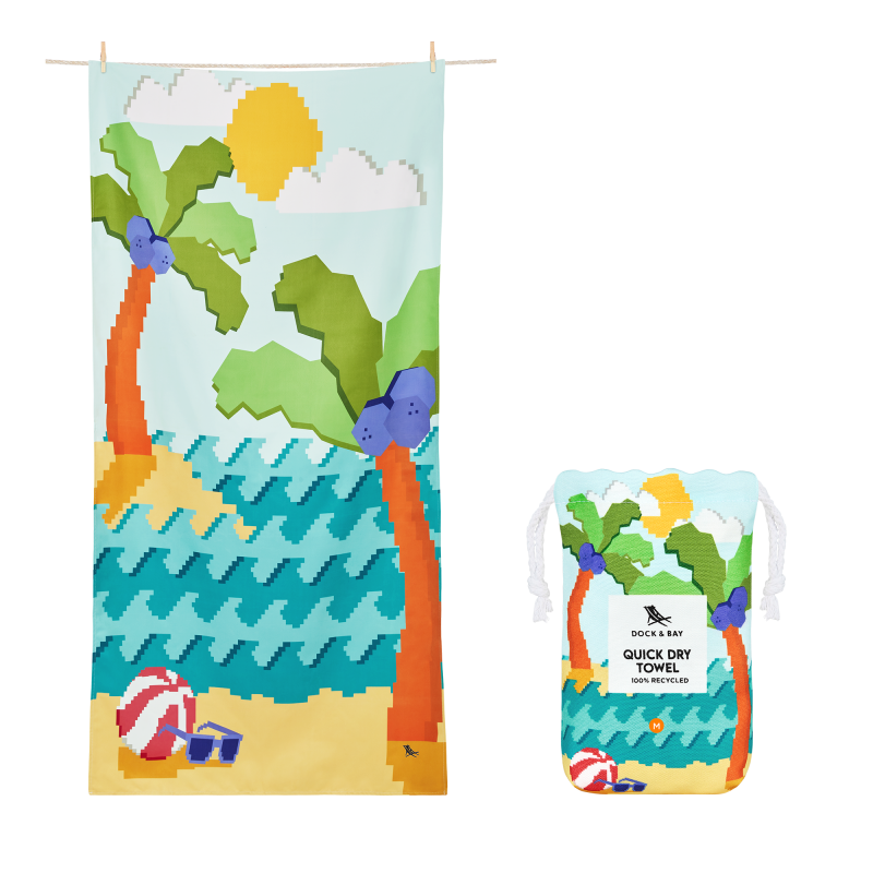 Dock & Bay: Παιδική πετσέτα θαλάσσης  - Build-A-Beach Microfiber (Μικροϊνες) 130x70 εκ