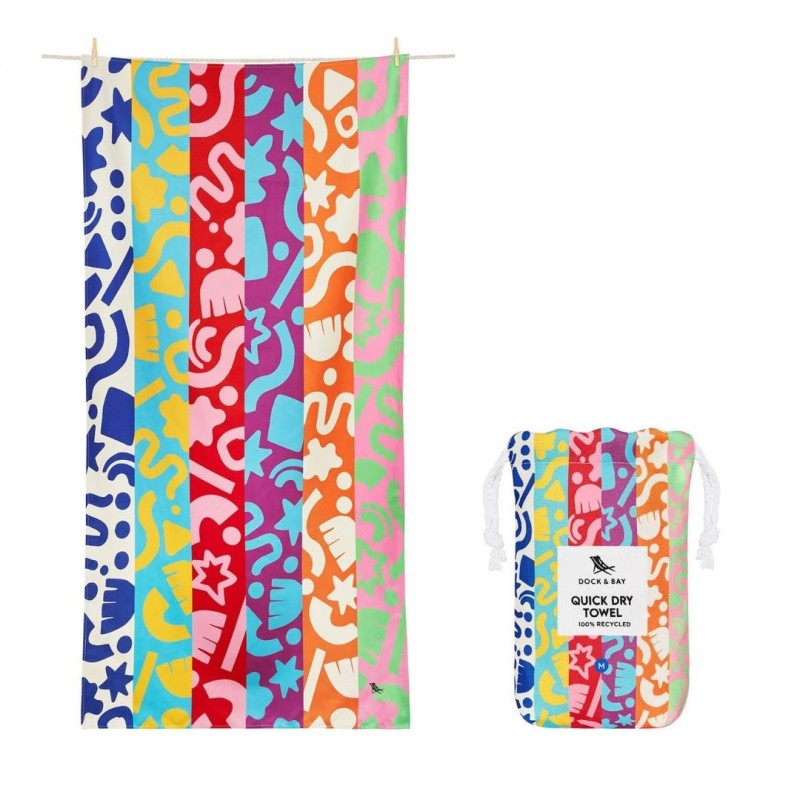 Dock & Bay: Παιδική πετσέτα θαλάσσης  - Power of Positivity Microfiber (Μικροϊνες) 130x70 εκ