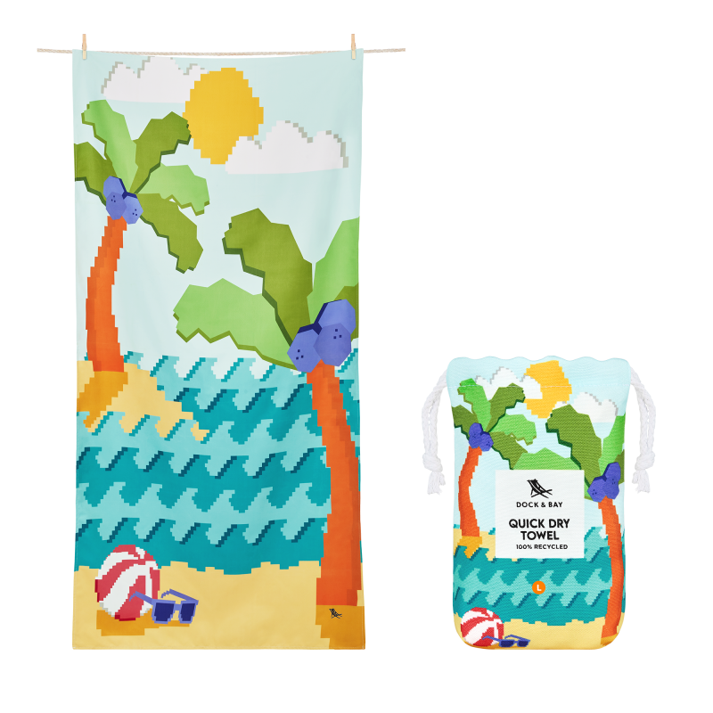 Dock & Bay: Παιδική Πετσέτα θαλάσσης Quickdry - Build-A-Beach Microfiber (Μικροϊνες) (160x90εκ.)