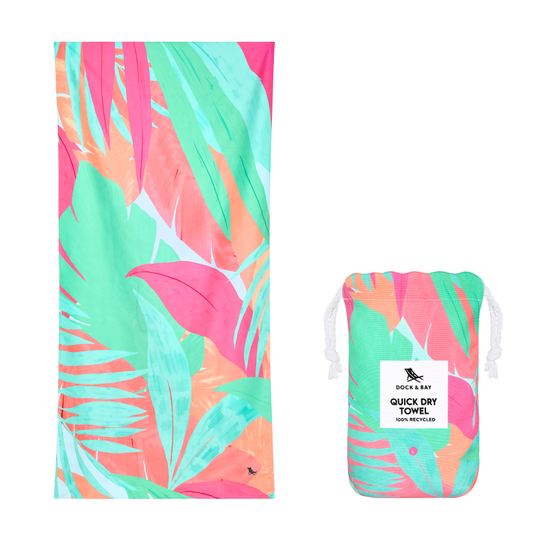 Dock & Bay: Πετσέτα θαλάσσης Quickdry Hot Tropics Microfiber (Μικροϊνες) L (160x90εκ.)