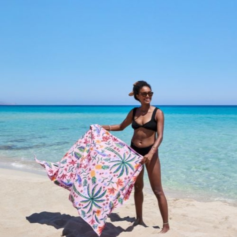 Dock & Bay: Πετσέτα θαλάσσης Quickdry Pink Paradise Microfiber (Μικροϊνες) L (160x90εκ.)