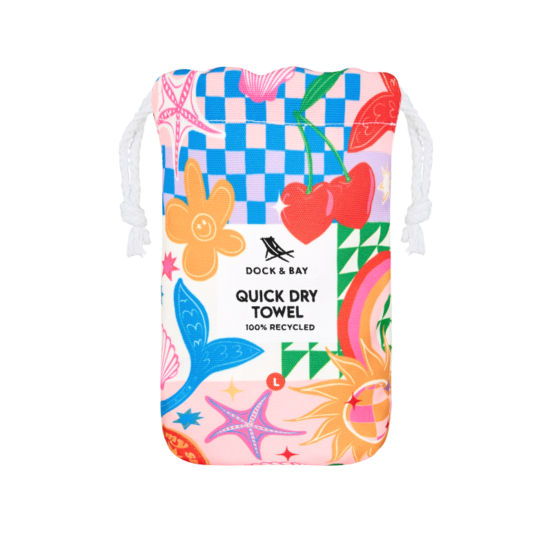 Dock & Bay: Πετσέτα θαλάσσης  - Good Vibes Club Microfiber (Μικροϊνες) 160x90 εκ