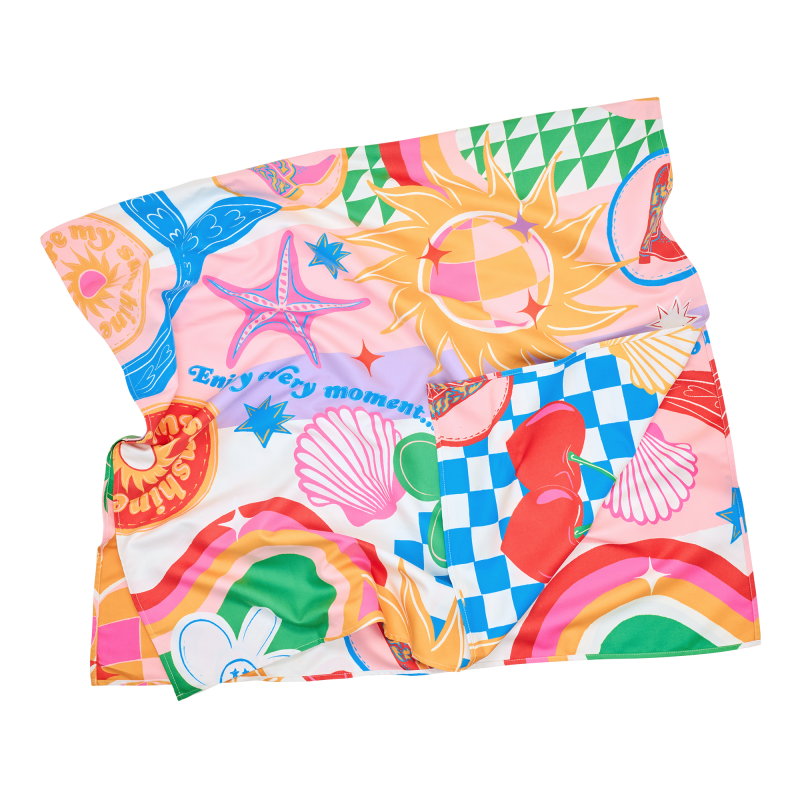 Dock & Bay: Πετσέτα θαλάσσης  - Good Vibes Club Microfiber (Μικροϊνες) 160x90 εκ