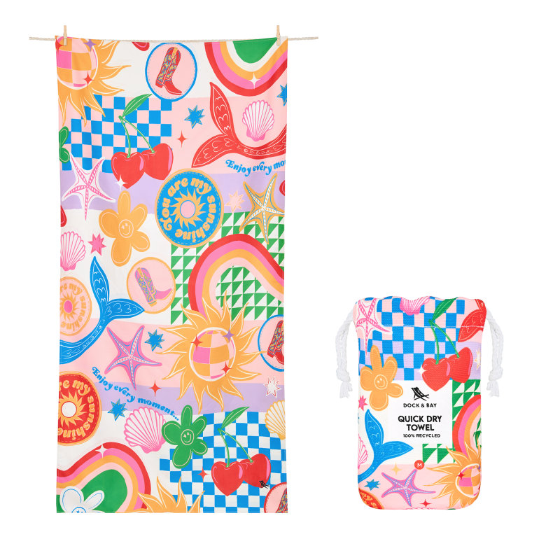 Dock & Bay: Πετσέτα θαλάσσης  - Good Vibes Club Microfiber (Μικροϊνες) 160x90 εκ