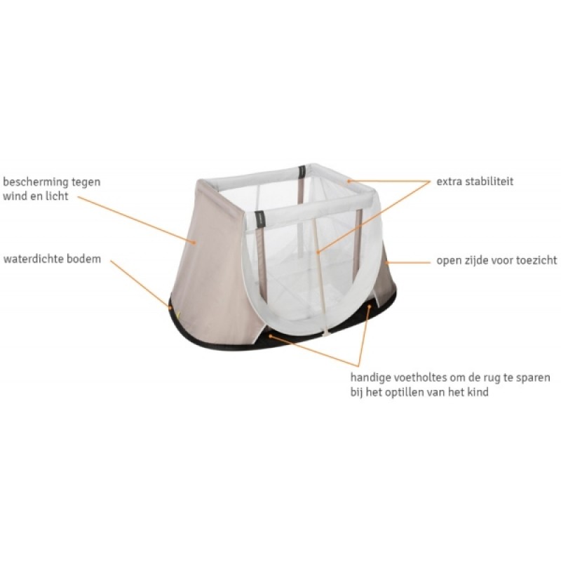 AeroMoov Instant Travel Cot: Αναδιπλούμενο παρκοκρέβατο Seashell Olive