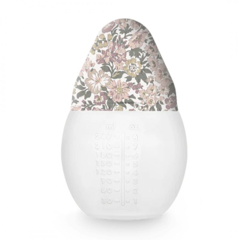 Elhee x Liberty Collection: Μπιμπερό από ιατρική σιλικόνη 240ml-Honey Dew Pink