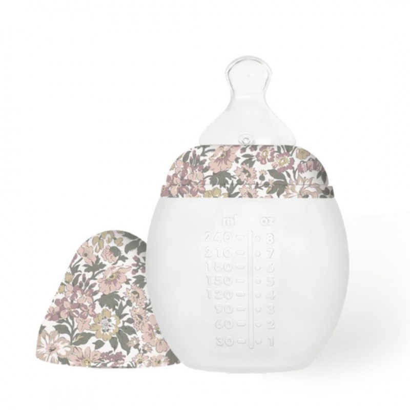 Elhee x Liberty Collection: Μπιμπερό από ιατρική σιλικόνη 240ml-Honey Dew Pink