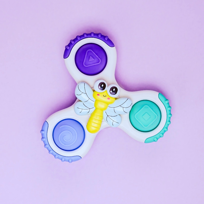 Bo Jungle: Ζωάκια spinners Αισθητηριακής Εξερεύνησης με βεντούζα -σετ των 3 για 6 μηνών