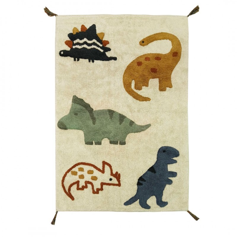 BabyBliss: Βαμβακερό, πλενόμενο χαλί "Choose Your Dino" - 120x160 cm