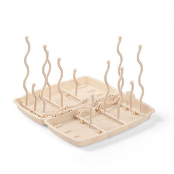 BabyOno: Πτυσσόμενος στεγνωτήρας/ Βάση στράγγισης για τα σκεύη του μωρού- Μπεζ