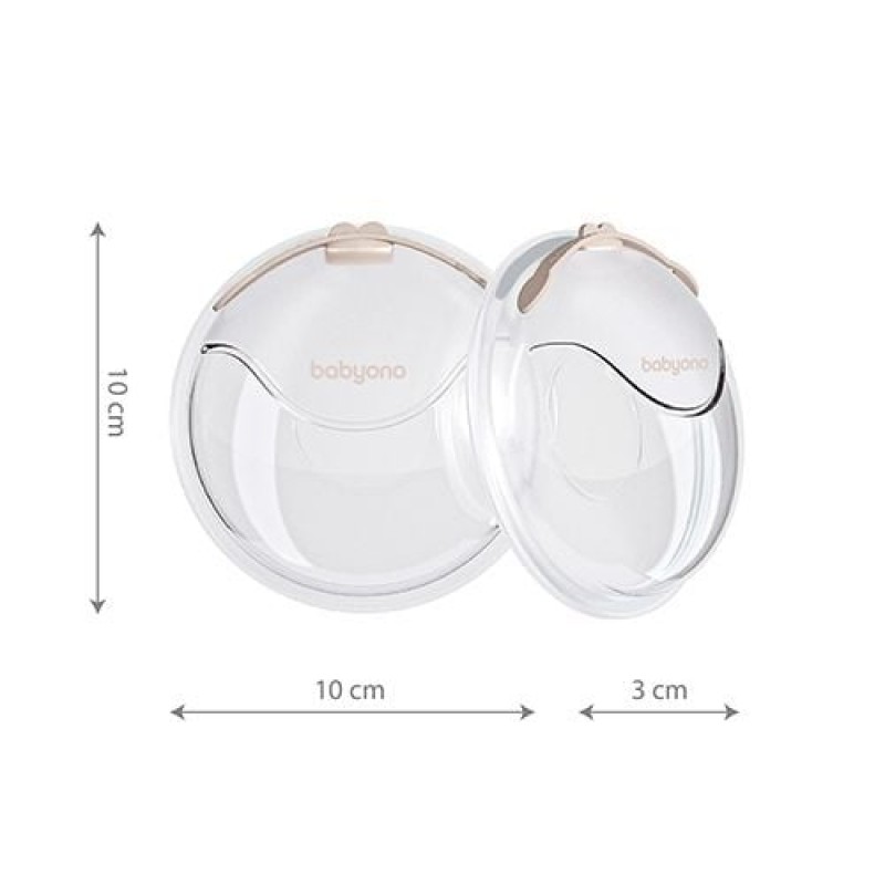 BabyOno: Συλλέκτες Μητρικού Γάλακτος από Σιλικόνη (2 τεμ.) με Θήκη