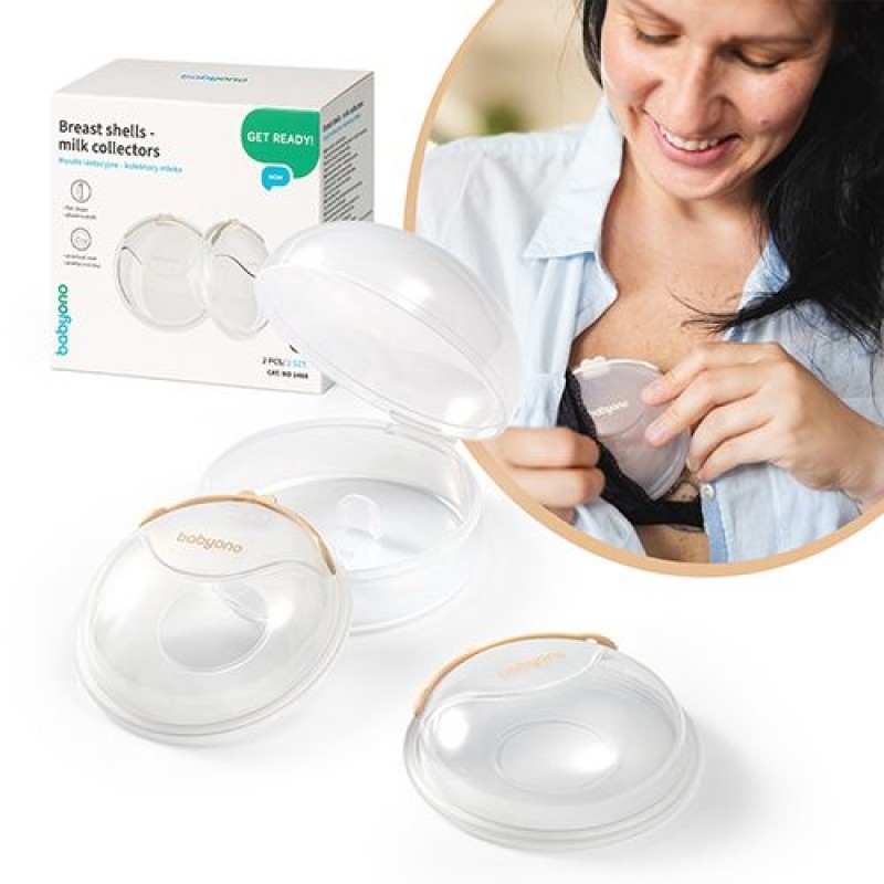 BabyOno: Συλλέκτες Μητρικού Γάλακτος από Σιλικόνη (2 τεμ.) με Θήκη