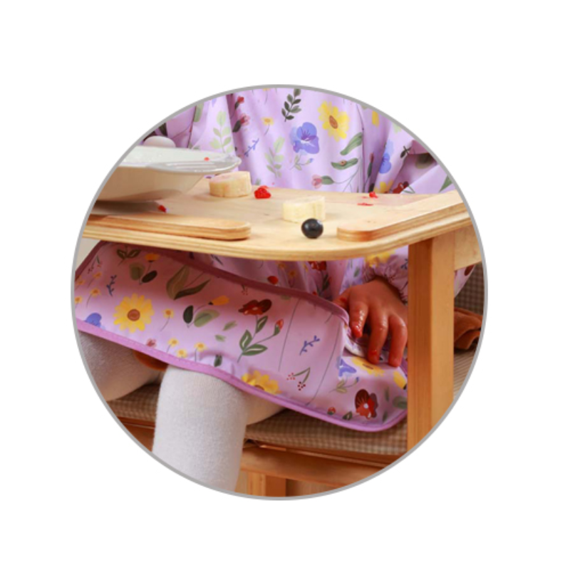 BabyOno: Αδιάβροχη σαλιάρα με μακρύ μανίκι 6m+ Garden