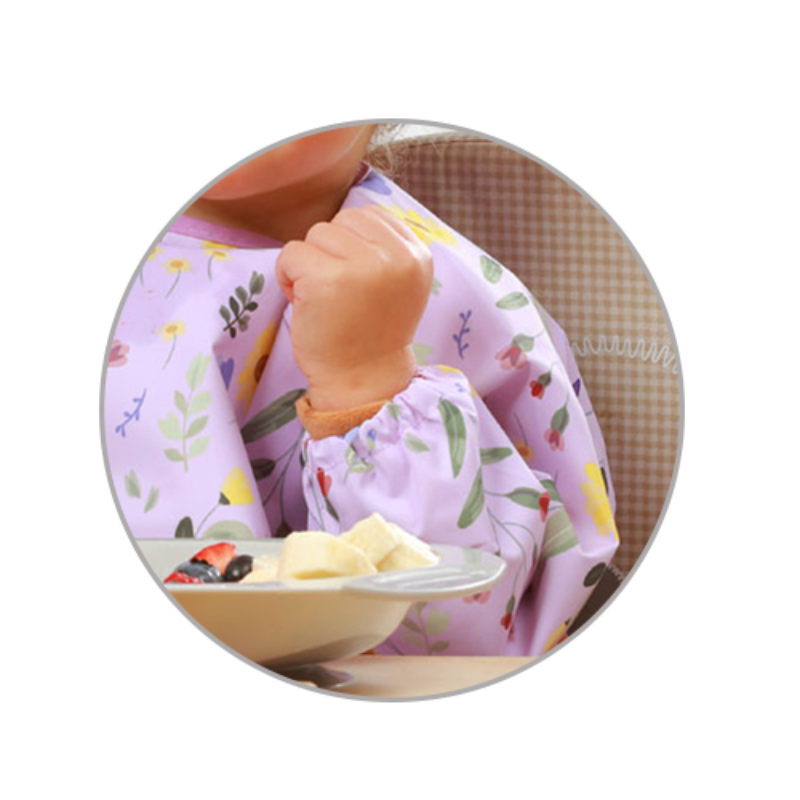 BabyOno: Αδιάβροχη σαλιάρα με μακρύ μανίκι 6m+ Garden