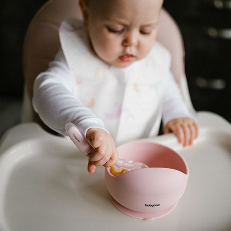 Babyono Σιλικονούχο Μπολ Με Βεντούζα Pink