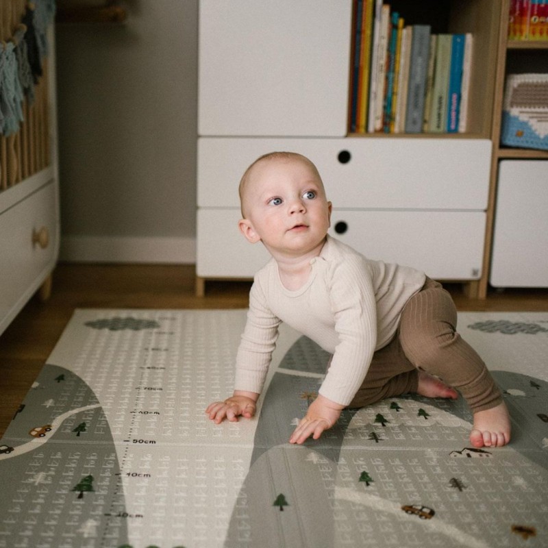Babyono: Αναδιπλούμενο αφρώδες παζλ δαπέδου διπλής όψεως 150 x 200 εκατ