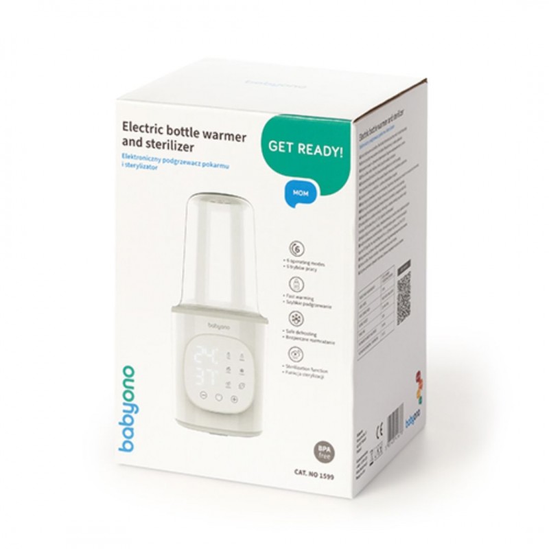 BabyOno: Ηλεκτρικός θερμαντήρας μπιμπερό/ βρεφικής τροφής και αποστειρωτής με οθόνη LED