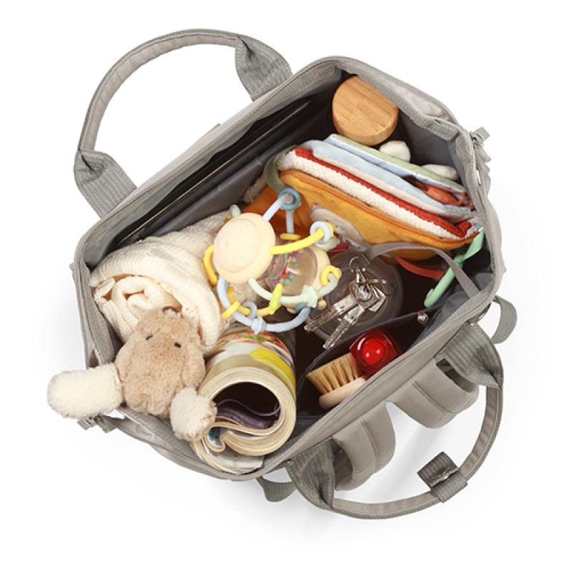 BabyOno: Μοντέρνα τσάντα αλλαξιέρα πλάτης - Μπεζ (διαθέτει ματ αλλαγής πάνας)