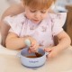 BabyOno: Μπολ σιλικόνης με λαβές, καπάκι & βάση με βεντούζα - Μπλε