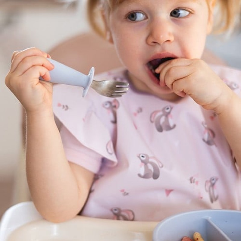 BabyOno: Σετ κουτάλι και πιρούνι από ανοξείδωτο ατσάλι Ροζ