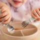BabyOno: Σετ κουτάλι και πιρούνι από ανοξείδωτο ατσάλι Ροζ