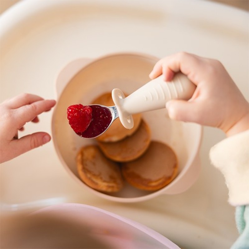 BabyOno: Σετ κουτάλι και πιρούνι από ανοξείδωτο ατσάλι Ροζ