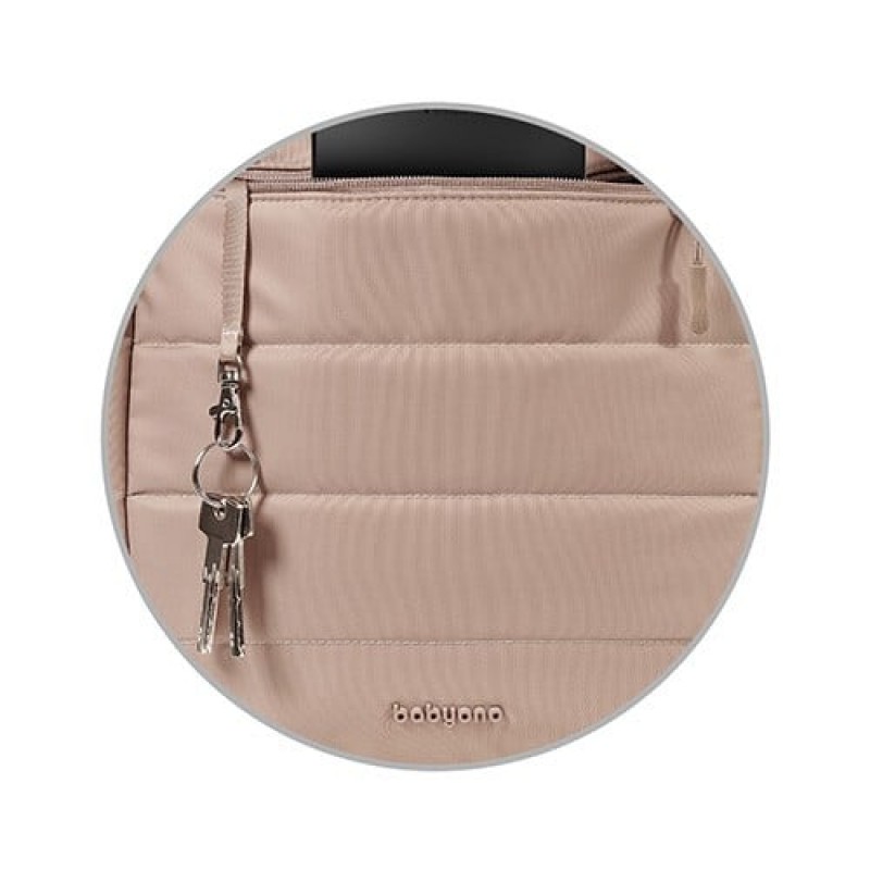 BabyOno: Τσάντα αλλαξιέρα ώμου/χειρός Cami- Μπεζ 45×12×30 cm