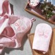 BabyOno: Γάντι πλυσίματος για το μπάνιο του μωρού από μπαμπού- Ροζ 12x22 cm