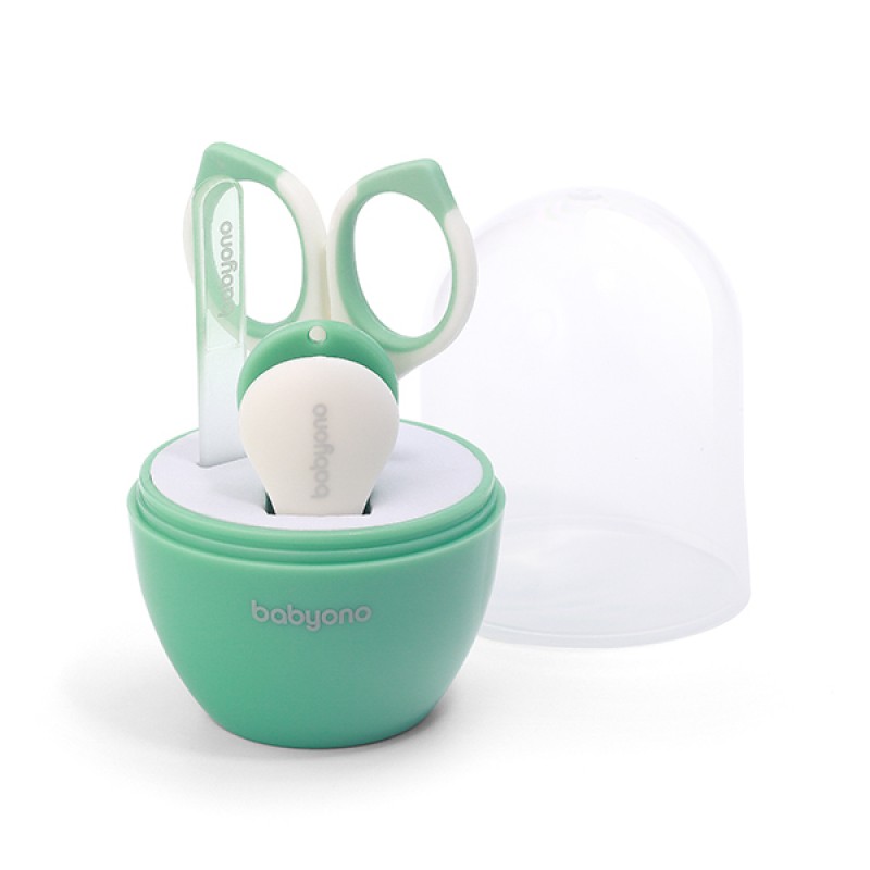 BabyOno Σετ Περιποίησης Βρεφικών Νυχιών Με Θήκη Mint