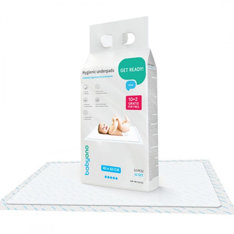 BabyOno: Πολυχρηστικό σελτεδάκι μιας χρήσης 40x60 εκ - 10 τμχ + 2 δώρο