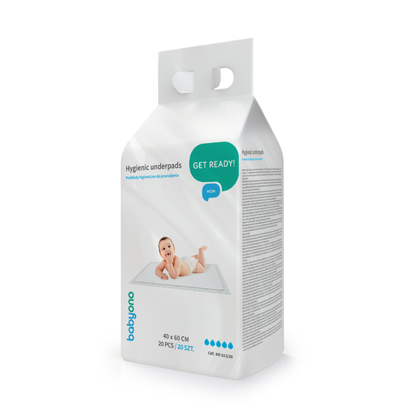 BabyOno: Πολυχρηστικό σελτεδάκι μιας χρήσης 40*60 εκ - 20  τμχ