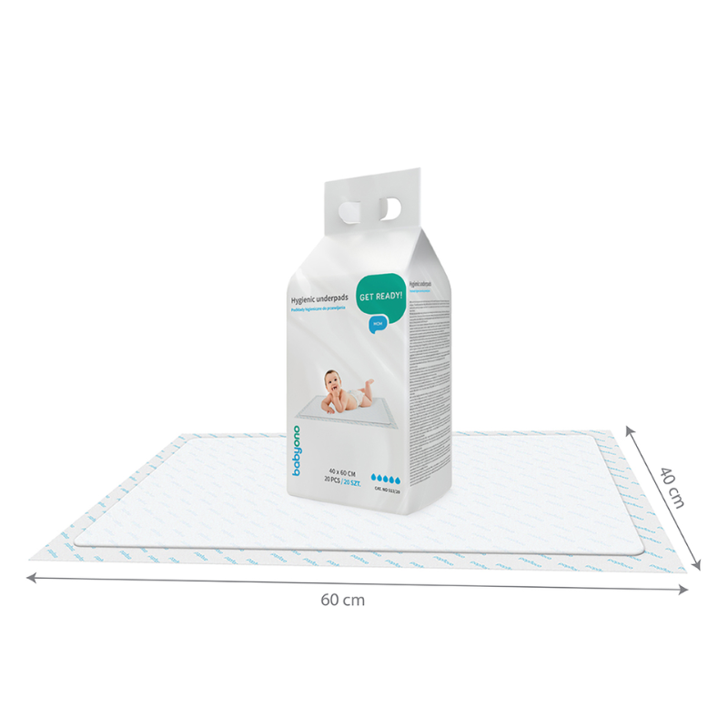 BabyOno: Πολυχρηστικό σελτεδάκι μιας χρήσης 40*60 εκ - 20  τμχ